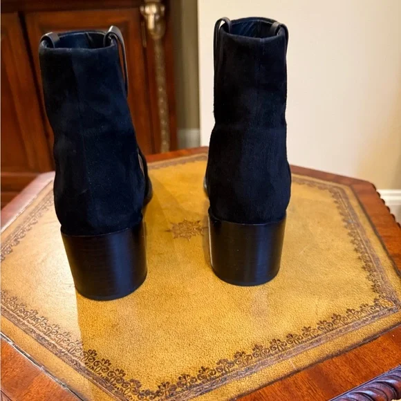 Rachel Zoe Black Suede Pearce Ankle Boots Size 9 Heel 2.5” MSRP $398 - Picture 4 of 11